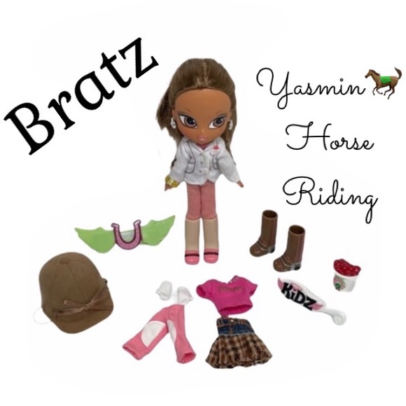 Yasmin Bratz Doll Vintage Toys Set Horseback Riding Western Horse Pink Brown